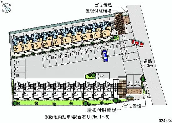 ★手数料０円★厚木市戸室５丁目　月極駐車場（LP）